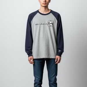 BILLABONG | Y2K Old School Classic Raglan Wave Graphic Long Sleeve - Sz Large